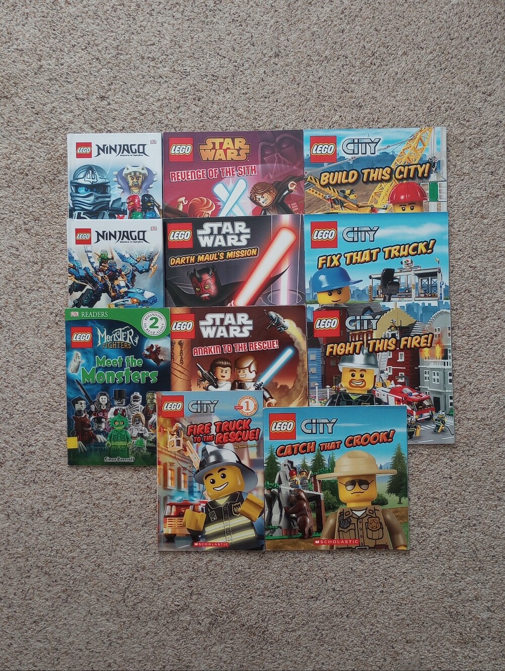 Lot Of Lego City Ninjago Star Wars Monster Fighters Book Bundle Kids Read